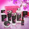 Gift Baskets for Her, Women and Mom, Spa Gift Set for Her, Bath & Body Gifts for Women, Enchanted Orchid 9 Piece Set, Best Gift Ideas for Her, Great Wedding, Birthday & Thank You Gift
