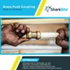 SharkBite 1-1/4 Inch Coupling, Push to Connect Brass Plumbing Fitting, PEX Pipe, Copper, CPVC, PE-RT, HDPE, UXL0135