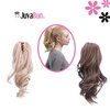 JUVABUN Claw Clip Wavy Ponytail Extension 12'- Light Brown | Hair Extension Clips | Synthetic Ponytail Extension | Wavy Hair Extensions | Washable Realistic And Synthetic |human hair - Light Brown