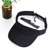 Rbenxia 5 Pieces of Black Adjustable Sport Visors Sun Visor Hats Cap Visors for Women and Men