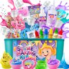YOPINSAND DIY Slime Kit, Slime Making Kit for Girls, Butter Slime, Foam Slime, Cloud Slime with Add-ins, Foam Balls, Charms, Glitters, Slime Party Favors Gift Toys for Kids 6-12