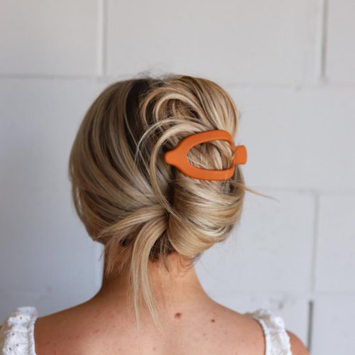 KAXI | Laydown 2.0 Hair Clip Claw | Perfect for Thick & Thin Hair | Strong Clip Teeth & 7 Colors to Choose (Burnt Orange)