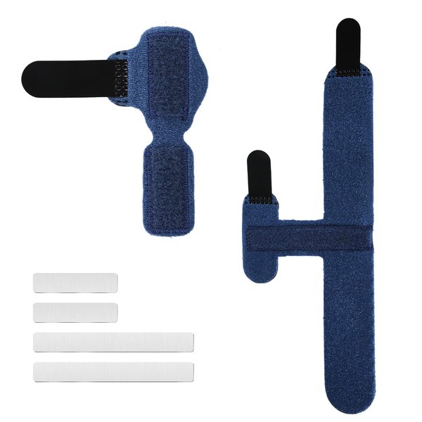 2pcs Toe Splints for Straightening, Dark Blue Toe Brace for Broken Toe straighteners for Hammer Toes Crooked Toes Bent Toes (2 Styles)