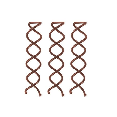 Kitsch Spin Pins for Hair - Spiral Hair Pins for Stylish Hairdos | Mini Spiral Bobby Pins for Girls | Stylish Bun Bobby Pins | Hair Spirals & Twist Tool - 3pc Set, Brown