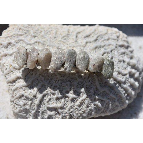 White Aventurine Stone French Barrette Hair Clip