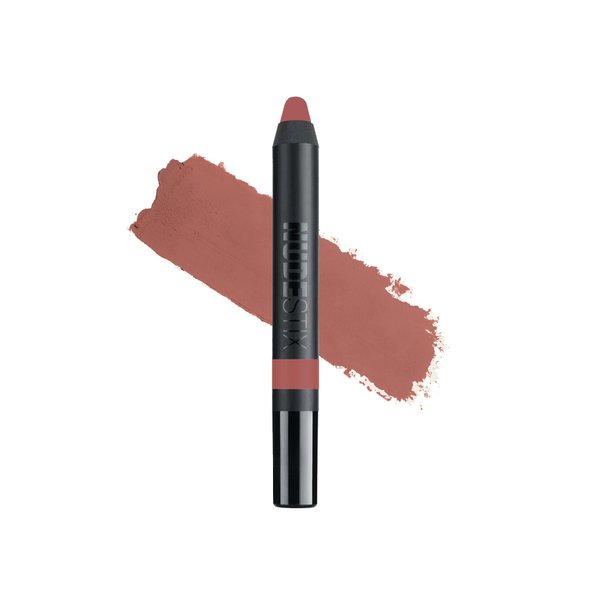 Nudestix Magnetic Matte Lip Color, Lipstick + Lip Liner + Lip Stain, 3-in-1Multi Use Makeup Pencil, Long Lasting Pigment, Kiss Proof, Smudge Proof, Waterproof, Bold Nude Looks, Shade: Rose