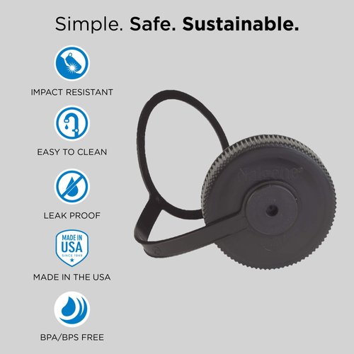 Nalgene Tritan Wide Mouth BPA-Free Water Bottle Lid, Black, 32 oz