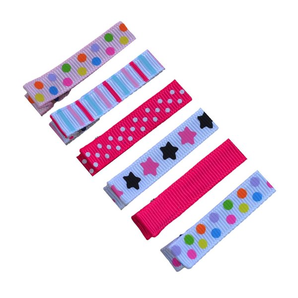 Girls Pink Sweet and Simple Alligator Hair Clip Set
