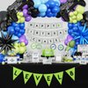 Video Game Balloon Arch Garland Kit, Blue Purple Green Black Party Balloons with 2Pcs Game Handle Foil Balloons for Video Game Theme Birthday Party Boys Gamer Night Decor