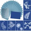 Sun Print Paper Kit Cyanotype Paper, 24 Sheets Cyanotype Papers with 1 Sheet Acrylic Panel, High Sensitive Nature Sun/Solar Activated Sun Printing Art Paper for Arts Crafts DIY Project
