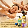 RIHAKO 3 Pack Massage Oil for Massage Therapy,Ginger Lymphatic Drainage| Lavender| Relaxation Eucalyptus Sore Muscle Massage Oils for Date Night,Spa Treatment Gift for Woman & Man with Massage Roller