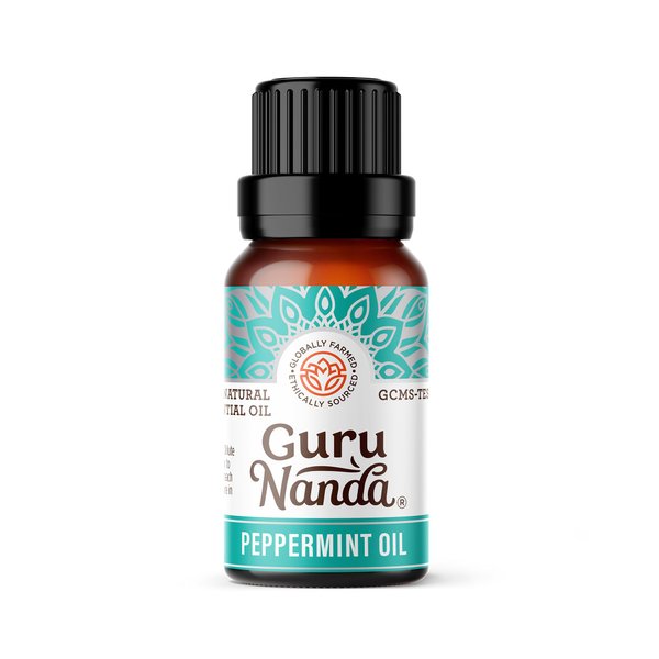 GuruNanda Peppermint Essential Oil, 100% Pure, Natural & Undiluted Aromatherapy Oil for Diffusers & DIY Recipes, Promotes Mental Clarity (0.5 Fl Oz)