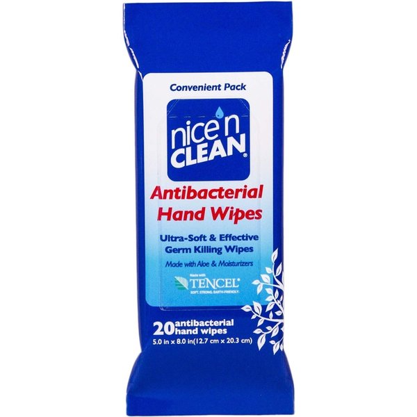 Nice 'n Clean Antibacterial Moist Wipes, Travel Pack 20 ea (Pack of 11)