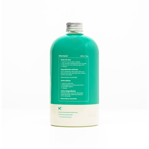 Maka Capillary Health Mint and Rosemary Cleansing Shampoo Oil Control, Sulfate and Salt-Free Organic Shampoo for Hair Growth, 16 Fl Oz.