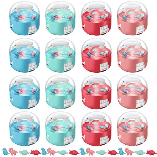 Meanplan Mini Claw Dinosaur Machine Toys Machine Prizes for Kids Figures Arcade Grabber Game Christmas Birthday Gifts Party Favor for Boys Girls(8 Pcs, Dinosaur Style)