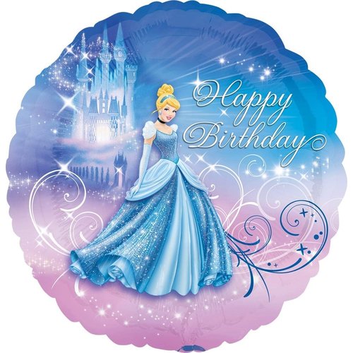 Cinderella Birthday Party 6pc Foil Balloons Bouquet Decorations