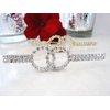 lnfiniti shaped crystal hair barrette clip bridal clip bridal barrette (Primary color: Silver)