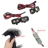 DKKY RC Crawler Lights LED Headlight & Bumper Light with Control for 1/10 RC Crawler Axial SCX10 90046 TRX4, TRX6 Wraith RR10 MST Redcat Gen8, 5050 Square Rc Spotlight 4Pcs Black