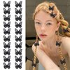 20 Pcs Butterfly Hair Clip Lace Embroidery Bows Clips Small Hair Pins for Women Girls Birthday Party Wedding Hair Accessories (Black)