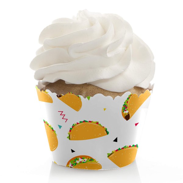 Big Dot of Happiness Taco ‘Bout Fun - Mexican Fiesta Decorations - Party Cupcake Wrappers - Set of 12