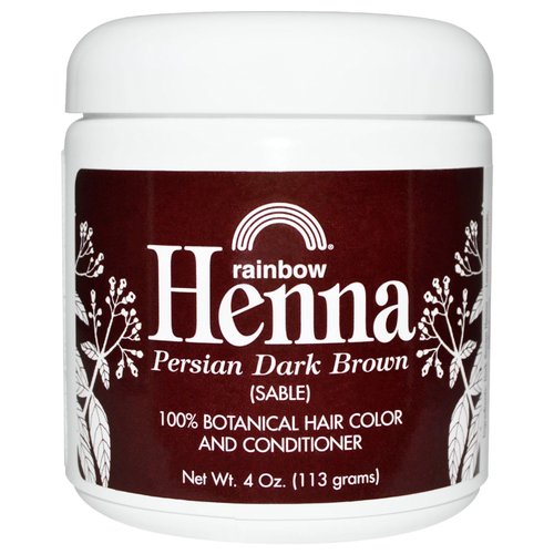 Rainbow Research, Henna, 100% Botanical Hair Color and Conditioner, Persian Dark Brown (Sable), 4 oz (113 g) - 2pc