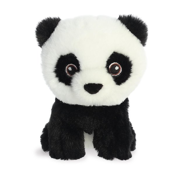 Aurora® Eco-Friendly Eco Nation™ Mini Panda Stuffed Animal - Environmental Consciousness - Recycled Materials - Black 5 Inches