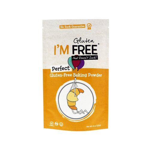 I'm Free Perfect Gluten-Free Baking Powder Vegan ⊘ Non-GMO Gluten-Free OU Kosher Certified - 8 oz.
