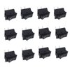 yueton Pack of 12 AC 3A/250V 6A/125V 2 Pin I/O SPST Snap in Mini Boat Rocker Switch