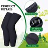 Skylety Compression Leg Sleeve Full Length Leg Sleeves Sports Cycling Leg Sleeves for Men Women, Running, Basketball (4 Pieces,Black,L)