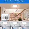 Motion Sensor Ceiling Light Wired, LED Flush Mount Ceiling Light Fixture 18W/1600LM, Motion Sensor Light Indoor for Stair Closet Porch Hallway Laundry, Time Dimmable Ceiling Lights 3000k/4000k/6000k