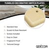 Questech Decor Double Rocker Light Switch Cover, 2-Gang Electrical Wall Plate, Double Switch Decorator Standard Size GFCI Receptacle Cover, Decorative Wall Plate Tumbled Texture, Travertine