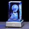 YWHL 3D Crystal Wolf Gifts for Man Women, Wolf Figurines Gifts with Light Base for Wolf Lovers on Birthday Christmas, Figurine Collection for Home Decor