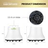 Herbishh Universal Hair Dryer Diffuser - Adjustable 3.5-8 cm, Rotary Clip for Curly & Wavy Hair, Even Heat, Reduces Frizz & Adds Volume, Heat-Resistant Air Hood for Effortless Curl Definition (White)