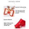 HIPIHOM 8Pcs Christmas Hair Clip Santa Gingerbread Reindeer Hair Barrettes Gift Wrap Bows Cute Christmas Hair Accessories