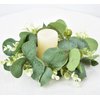 LSKYTOP 6Pcs Eucalyptus Wreath Faux Kitchen Cabinet Wreaths Artificial Greenery Wreath Farmhouse Wreath for Door Wall Window Decor, 9Inch/PC