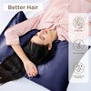 Bedsure Satin Pillowcase for Hair and Skin Queen - Navy Silky 2 Pack 20x30 Inches - Set of 2 with Envelope Closure, Similar to Silk Pillow Cases, Gifts for Women Men
