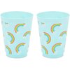 Sparkle and Bash Blue Plastic Tumbler Cups, Pastel Rainbow Party Supplies (16 oz, 16 Pack)