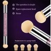 Nail Brush Sponge Nail Brush Picking Dotting Gradient Pen Brush Nail Art Tools with 4 Replacement Heads