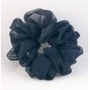 Navy Blue Chiffon Hair Scrunchie - Full
