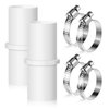 2 Pieces drain hose Connectors, Fit for 0.8 Inch, Hose Washer Extension Adapter with 4 Pieces Clamps for washing machine, Dishwasher Water Pipe