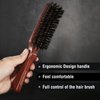 O BRUSHZOO Hair Brush, Boar Bristle Brush for Women Men Short Thin Fine Hair, Beech Handle Hairbrush for Hair Detangle Smooth