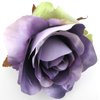 4 1/2 inch Shiny Lavender Poly Silk Rose Flower Brooch Pin with Locking Bale