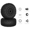GLOBACT RC Truck Tires 12mm Hex RC Wheels and Tires with Foam Inserts for 1/10 Slash Tires Axial Losi Redcat Rc4wd HSP Tamiya HPI Kyosho RC Truck (4 Pcs)