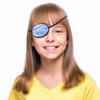 Silk Eye Patch for Adults Kids Adjustable Eye Patch 4 Pieces Lazy Eye Patches with Elastic Strap Single Right or Left Pirate Eye Patch Soft Silky Eyepatch with Unicorn Skull Leaves Wave Pattern