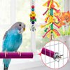 KATUMO Bird Toys, Parrot Swing Parakeet Ladder Conure Wood Perch Bird Chew Toys Cockatiel Hanging Bell Toys for Parakeet, Conure, Cockatiel, Mynah, Love Birds, Finch, Small Pet Birds