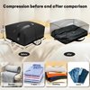 ONTYZZ Travel Vacuum Compression Bags Reusable Compression Bag with IP67 Waterproof Zipper Space Saver Vacuum Bags for Suitcase,One Pack Black