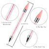 Hcirjhie Rhinestone Picker Tool 2 Acrylic Handle Rhinestones Applicator Dual-Ended DIY Nail Art Tool Nail Dotting Tool Double Head Wax Pen, Rhinestone Pickup Tools