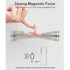 Dremmiwin for Magsafe Phone Grip Double Magnetic Ring Holder, Transparent 360 Degree Rotation Cell Phone Ring Holder Magnetic Finger Kickstand for iPhone 16 15 14 13 12 Pro Max Plus
