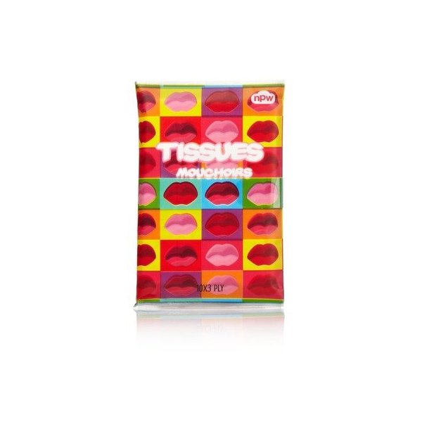 Colour Block Lips Printed Pocket Tissues