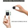 12V 24V Mini Momentary Push Button ON-Off Switch [2-Pack], Easy to Install Surface Mount Button Switch